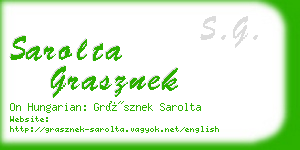 sarolta grasznek business card